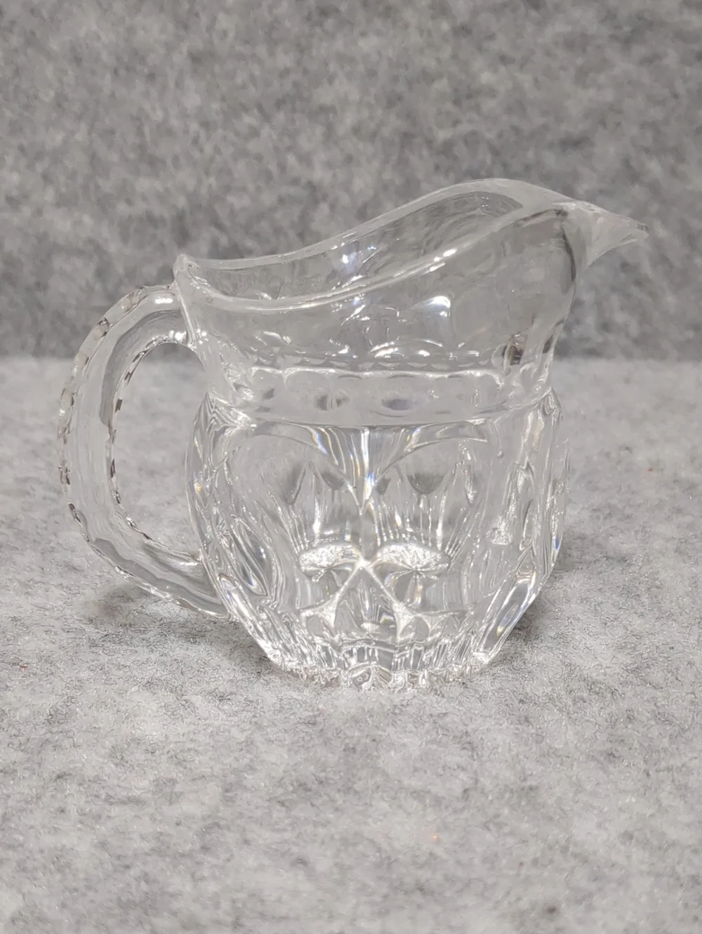 Beyer Bleikristall 3-piece sugar, creamer, and serving tray set Germany Crystal